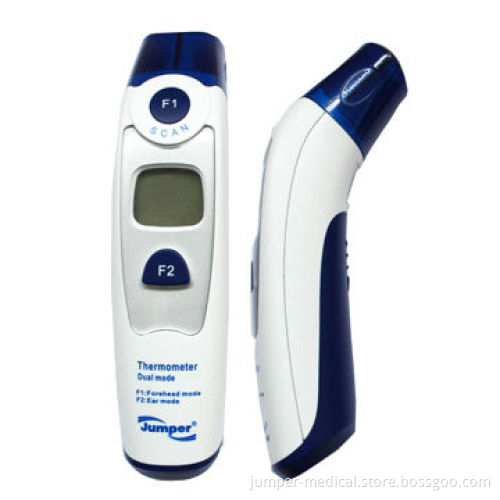 Dual-mode Infrared Thermometer, Forehead and Ear Mode, 20 Groups of Memories, LCD Display wit Alarm